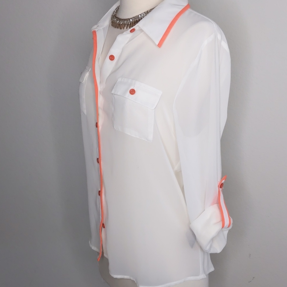 Mine Women's sheer blouse size Large - Picture 6 of 17